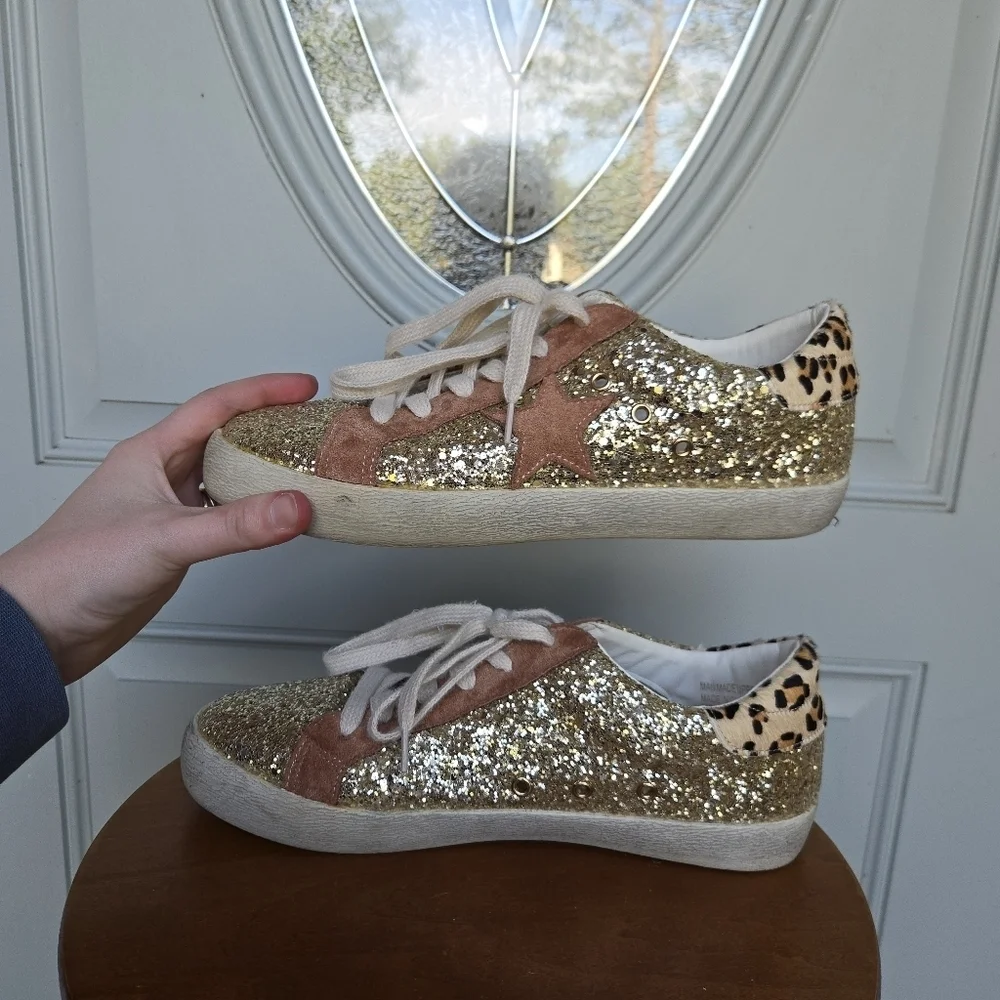 Mi.iM Gold Glitter Sneakers